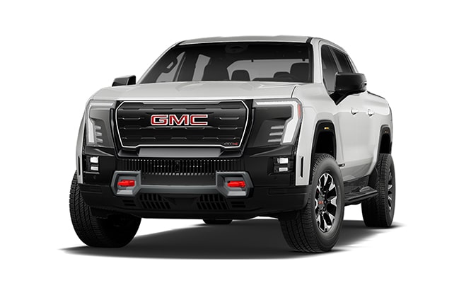 A 2026 GMC Sierra EV viewed from the front
