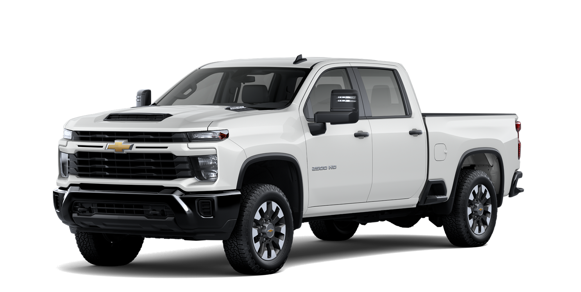 A white 2026 Chevrolet Silverado HD in three-quarter view