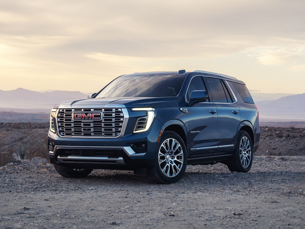A 2026 GMC Yukon parked in a desert