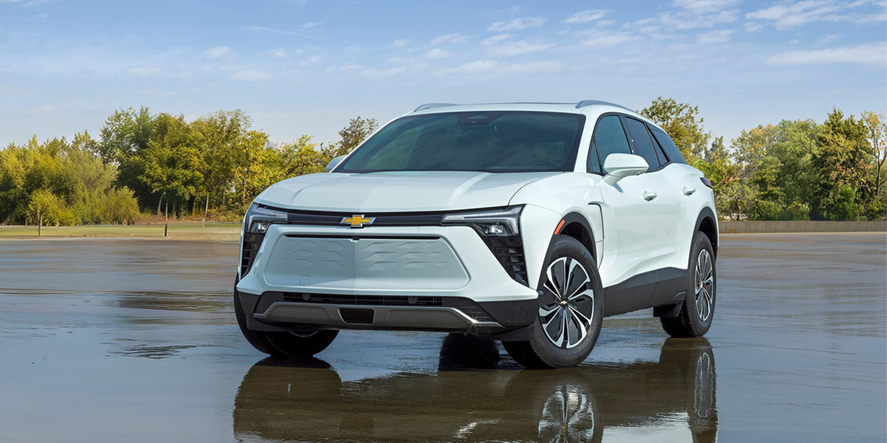 A white Chevrolet Blazer EV in use by the Government of Long Beach. 