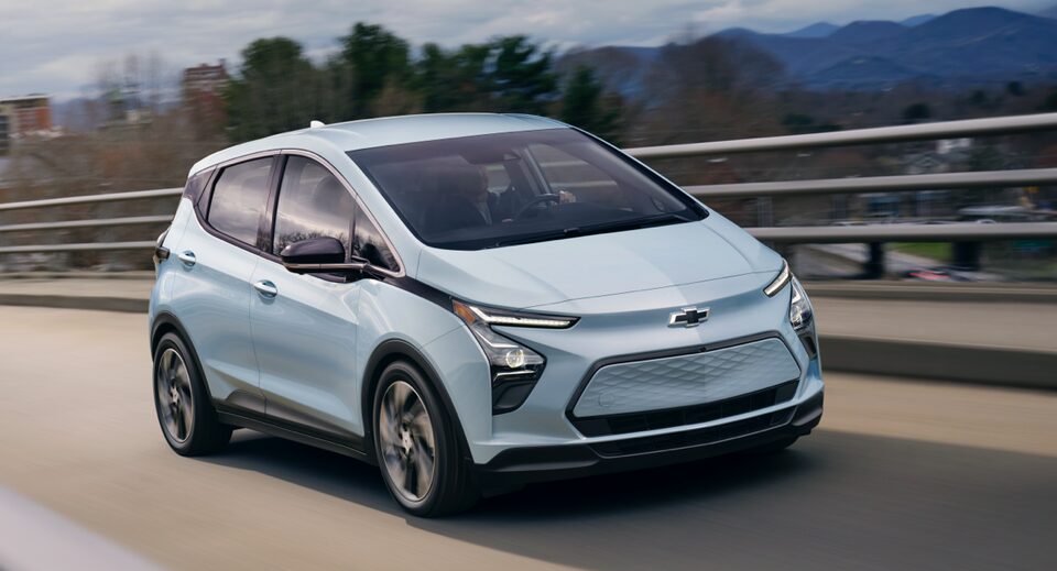 Chevrolet Bolt EV Driving Down the Road