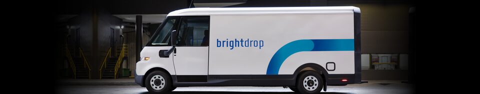 BrightDrop Electric Delivery Solutions Branding - Delivery Truck in Transit
