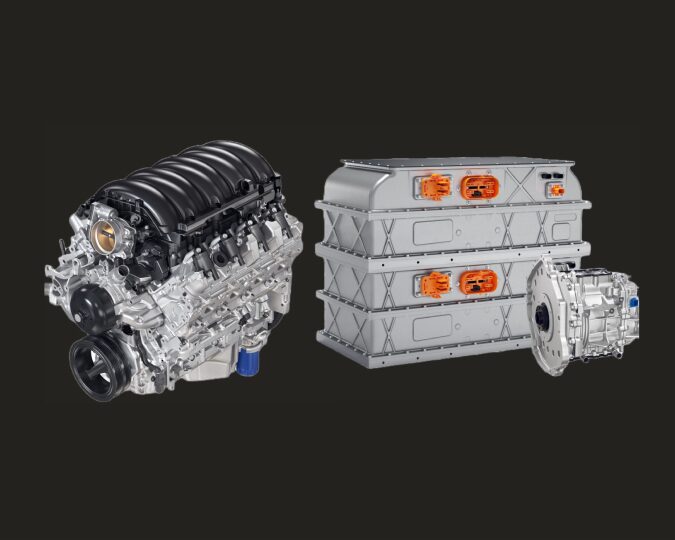 Battery and Engine Parts for an Electric Vehicle