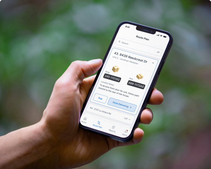 BrightDrop Route Plan on Smartphone
