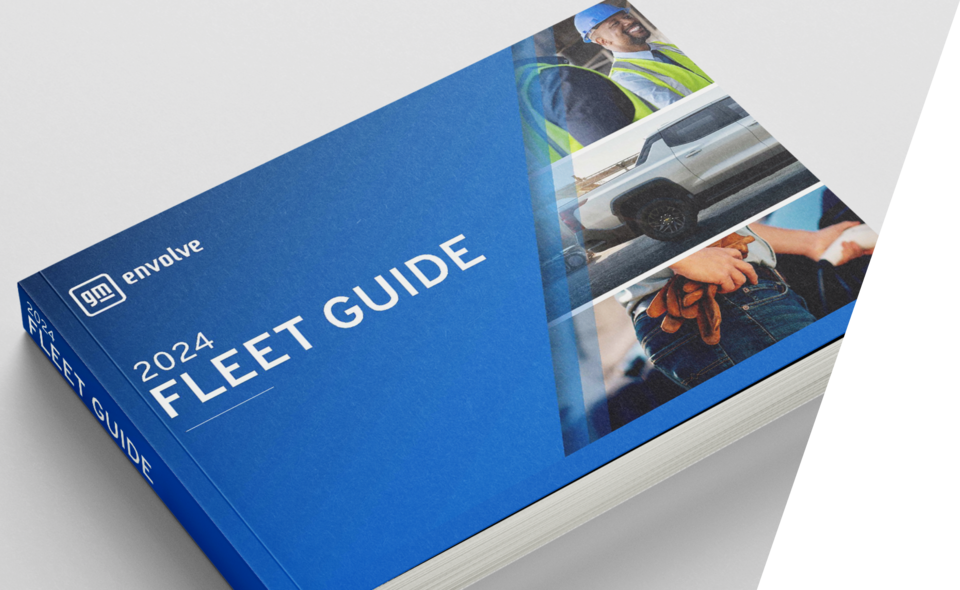 2024 GM Envolve Fleet Guide Book Laying on a Table