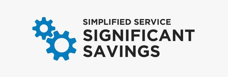 Simplified Service Significant Savings Text Tile