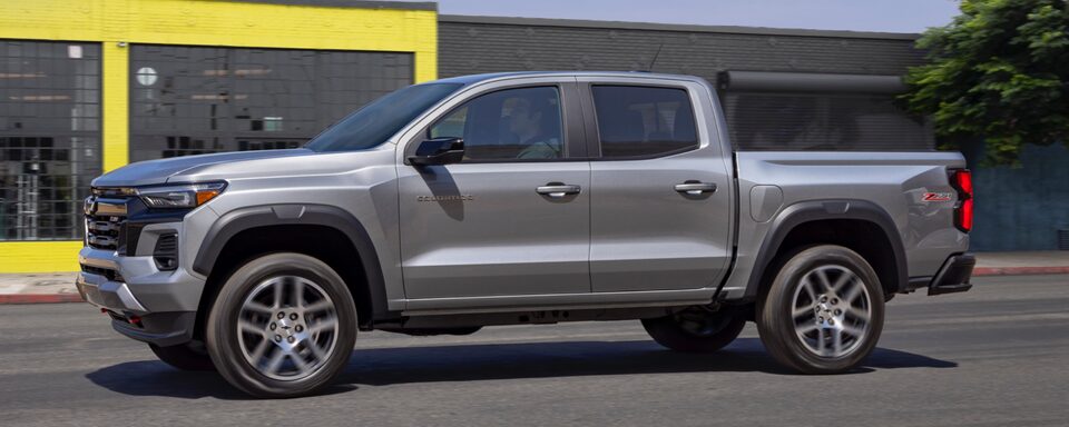 2022 Chevrolet Colorado Midsize Work Truck - Front Side View on Road