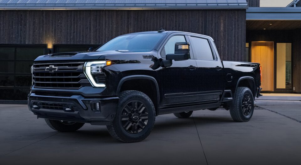 2024 Chevrolet Silverado Heavy Duty Truck Parked In Front of a Home