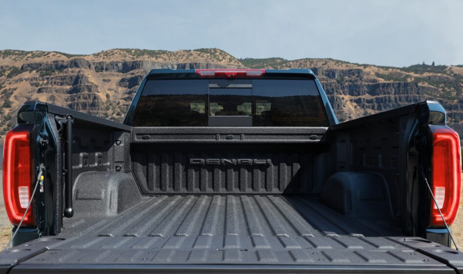 View of GM Fleet Pickup Truck Tailgate